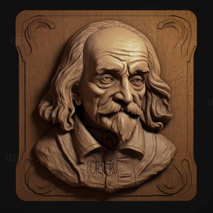 Thomas Hobbes 3 stl model for CNC